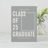 25類の写真卒業者 案内状 (スタンド正面)