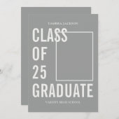 25類の写真卒業者 案内状 (正面/裏面)