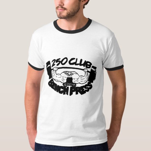250人のクラブベンチプレスの信号器のTシャツ Tシャツ (正面)