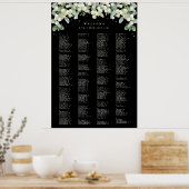 250人用26 x 38インチアルファベットの座席表 ポスター (キッチン)