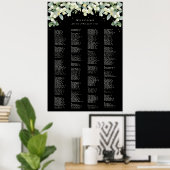 250人用26 x 38インチアルファベットの座席表 ポスター (ホームオフィス)