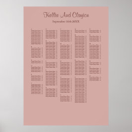 250以上のシナモンバラシンプルの結婚座席表 ポスター