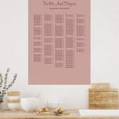 250以上のシナモンバラシンプルの結婚座席表 ポスター (キッチン)