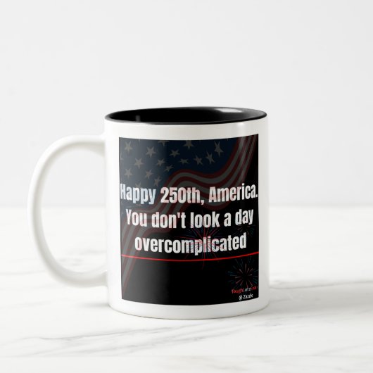 250周年の複雑な愛国心が溢れるコーヒーマグ ツートーンマグカップ (左)