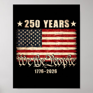 250周年アメリカ国旗 1776 2026 独立記念日 250 ポスター