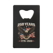 250周年アメリカ愛国ワシ 250周年独立記念日 クレジットカード栓抜き (裏面)