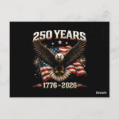 250周年アメリカ愛国ワシ 250周年独立記念日 ポストカード (裏面)