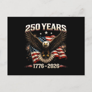 250周年アメリカ愛国ワシ 250周年独立記念日 ポストカード
