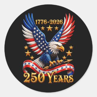 250周年アメリカ愛国的な鷲250周年7月4日 ラウンドシール