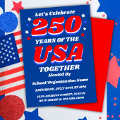 250周年アメリカ独立記念パーティーのオーダーメイド招待状 招待状