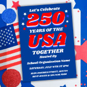 250周年アメリカ独立記念パーティーのオーダーメイド招待状 招待状