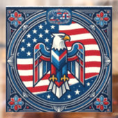 250周年アメリカ独立記念愛国ハクトウワシ星条旗 ウィンドウサイン (シート2)