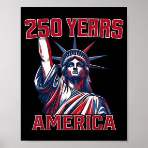 250周年アメリカ自由の女神USAフラッグ4th ポスター