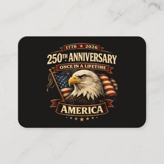 250周年アメリカTシャツ 250周年USA 名刺 (正面)
