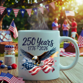 250周年イーグル水彩アメリカ国旗 1776 2026 マグカップ