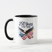 250周年イーグル水彩アメリカ国旗 1776 2026 マグカップ (左)