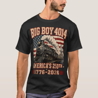 250周年ビッグボーイ4014列車アメリカ国旗ヴィンテージ Tシャツ