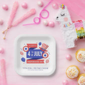 250周年家族の7月4日 ペーパープレート (パーティー)