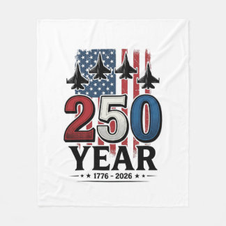250周年愛国ジェットヴィンテージ彫刻Tシャツデザイン フリースブランケット
