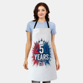 250周年愛国ジェット記念日ベクターデザイン エプロン (着用した状態)