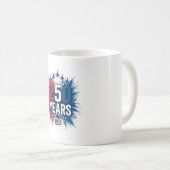 250周年愛国ジェット記念日ベクターデザイン コーヒーマグカップ (正面右)