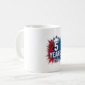 250周年愛国ジェット記念日ベクターデザイン コーヒーマグカップ (正面左)