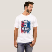 250周年愛国ジェット記念日ベクターデザイン Tシャツ (正面フル)