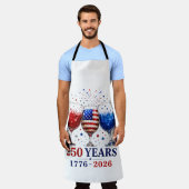 250周年愛国ワイングラス祝賀 エプロン (着用した状態)