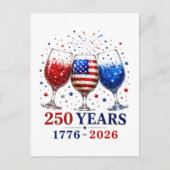 250周年愛国ワイングラス祝賀 ポストカード (正面)