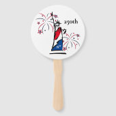 250周年独立記念日の自由の女神+花火 ハンドファン (裏面)