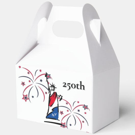 250周年独立記念日の自由の女神+花火 フェイバーボックス (正面)