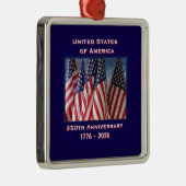 250周年米国愛国旗プレミアム メタルオーナメント (右)