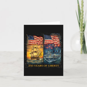 250周年自由愛国船イラスト カード