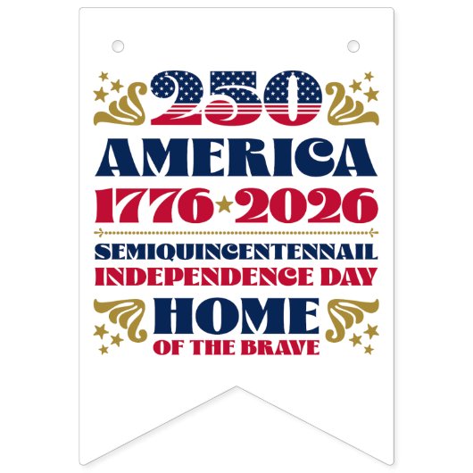 250周年記念アメリカ愛国的なバンティングバナー バンティングフラッグ (第2の旗)