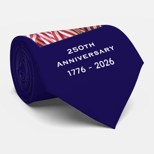 250周年記念アメリカ愛国的ダークブルーとレッド ネクタイ (ロール)