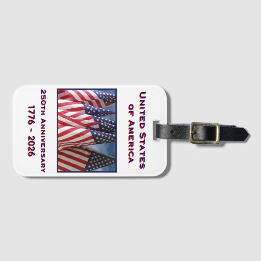 250周年記念アメリカ愛国記念 ラゲッジタグ (正面横)