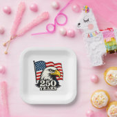 250周年記念アメリカ紙プレート – アメリカン・イーグル ペーパープレート (パーティー)