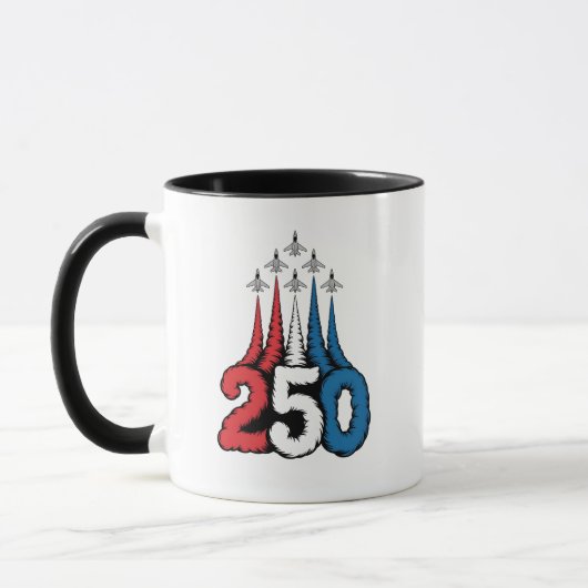 250周年記念独立記念日ジェット愛国 マグカップ (左)