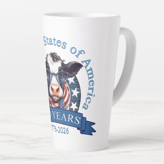 250周年記念統一された州 カフェラテマグ (右アングル)