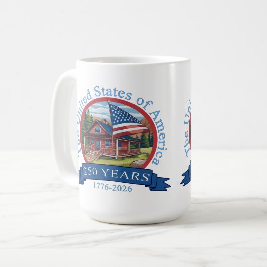 250周年記念統一された州 コーヒーマグカップ (正面左)