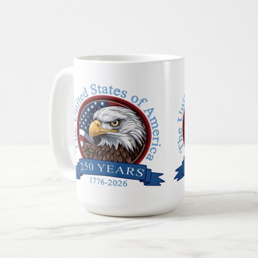 250周年記念統一された州 コーヒーマグカップ (正面左)