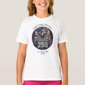 250周年記念自由記念日の愛国心キッズ Tシャツ (正面)