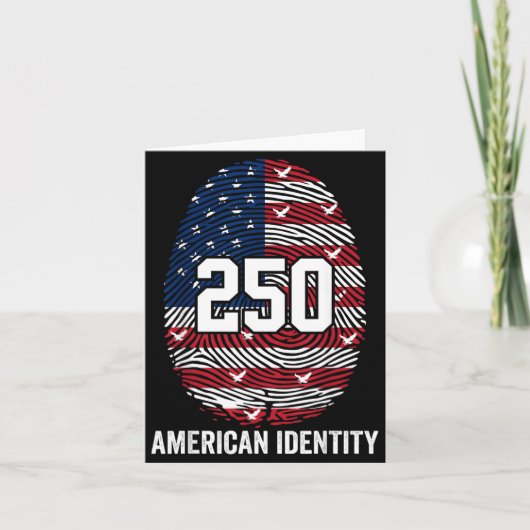 250周年記念 アメリカ1776-2026 愛国的なアメリカ人 カード (正面)