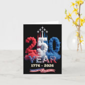 250周年記念 1776 2026 アメリカの誇り 7月4日 カード (黄色い花)