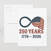250周年記念 1776-2026 アメリカ独立記念日  インビテーションポストカード (正面/裏面)