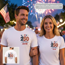 250周年記念 1776-2026 愛国Tシャツ Tシャツ