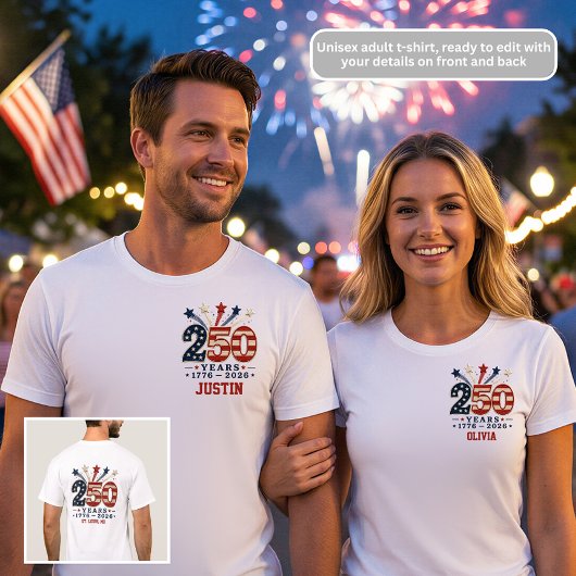 250周年記念 1776-2026 愛国Tシャツ Tシャツ