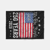 250周年記念 7月4日 アメリカ独立記念日 1776-2026 フリースブランケット (正面(横))