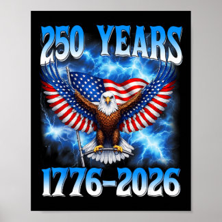 250周年記念USA愛国250年7月4日 ポスター
