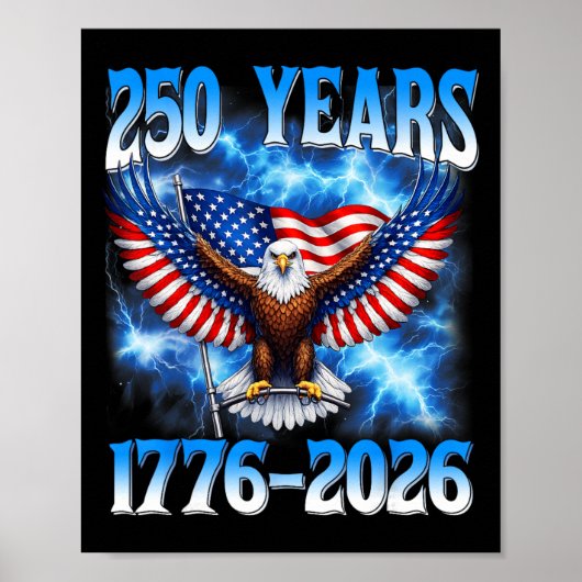 250周年記念USA愛国250年7月4日 ポスター (正面)